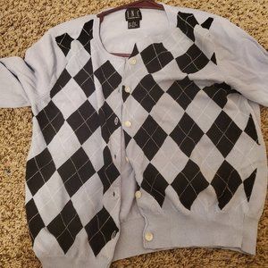 Argyle sweater jacket